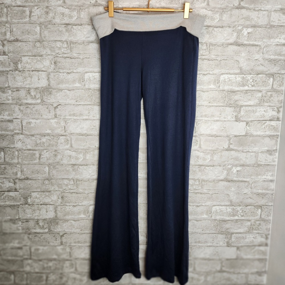 Hollister Sleep Pants Navy Fold Over Waistband Loungewear Cozy Size M